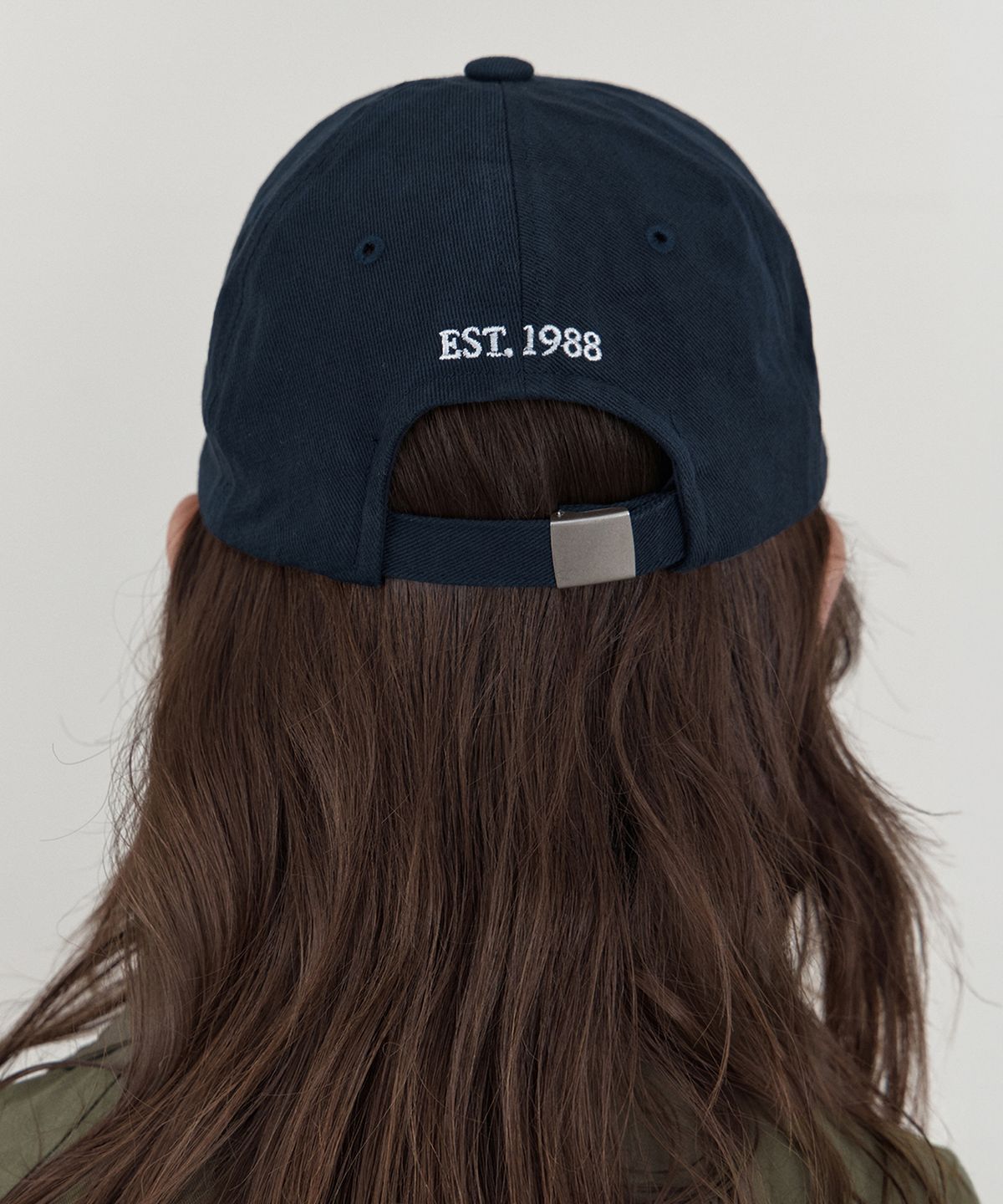 웬즈데이오아시스 포 우먼(WEDNESDAYOASISFORWOMEN) 플래그 데미지 볼캡_NAVY(WB6AC07)