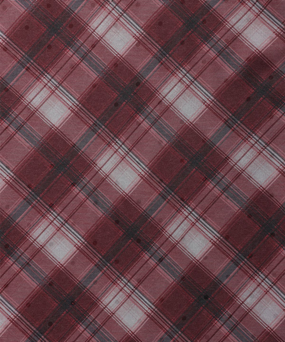 카비시(CAVISH) SHEER CHECK LAYERED LS TEE BURGUNDY(CV2GFFT557A)