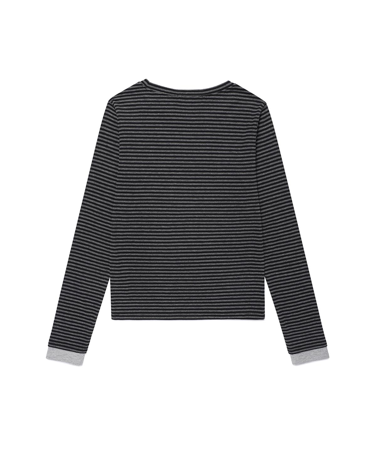 카비시(CAVISH) STRIPED MUSIC NOTE LS TEE BLACK(CV2GFFT554A)