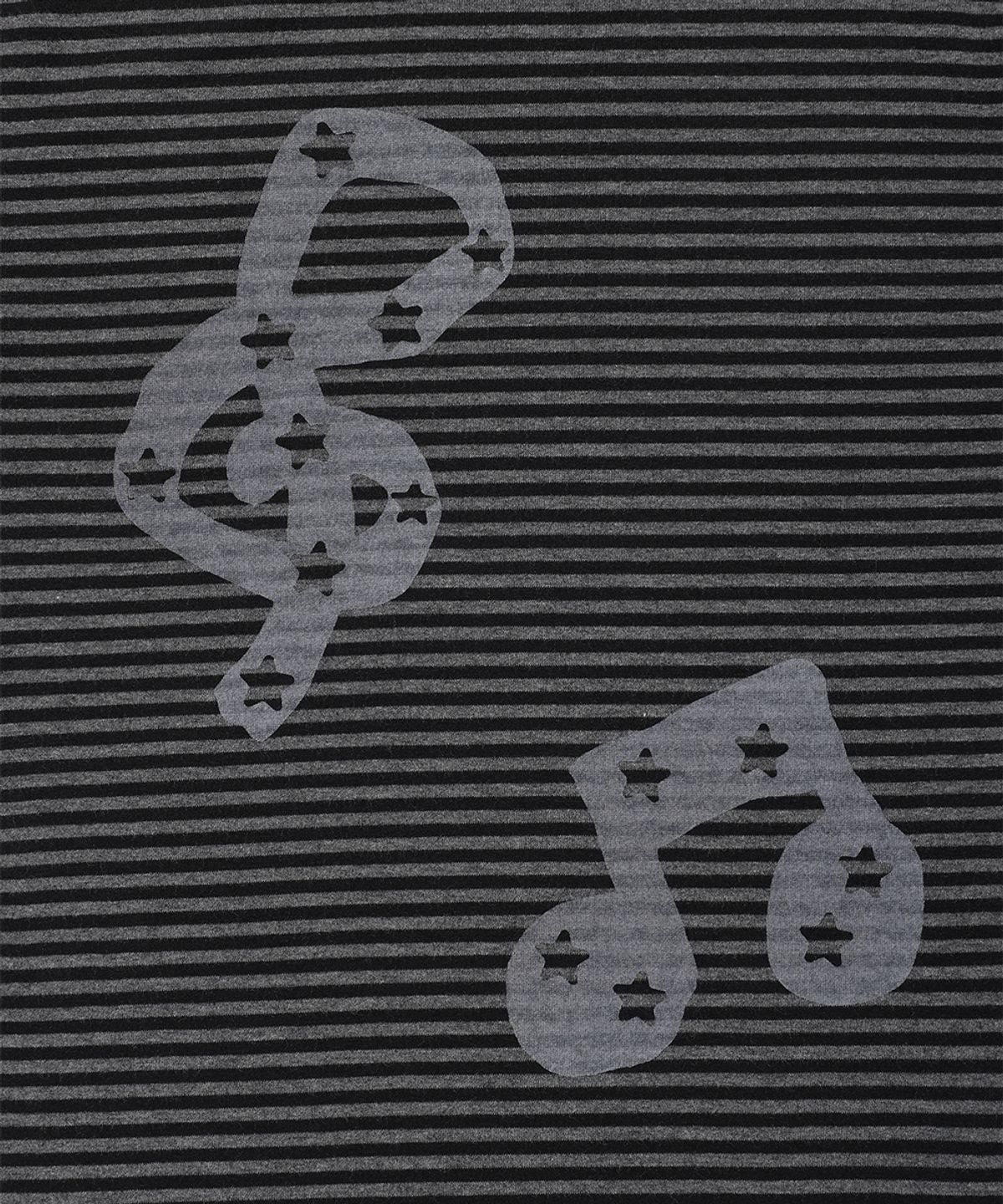 카비시(CAVISH) STRIPED MUSIC NOTE LS TEE BLACK(CV2GFFT554A)
