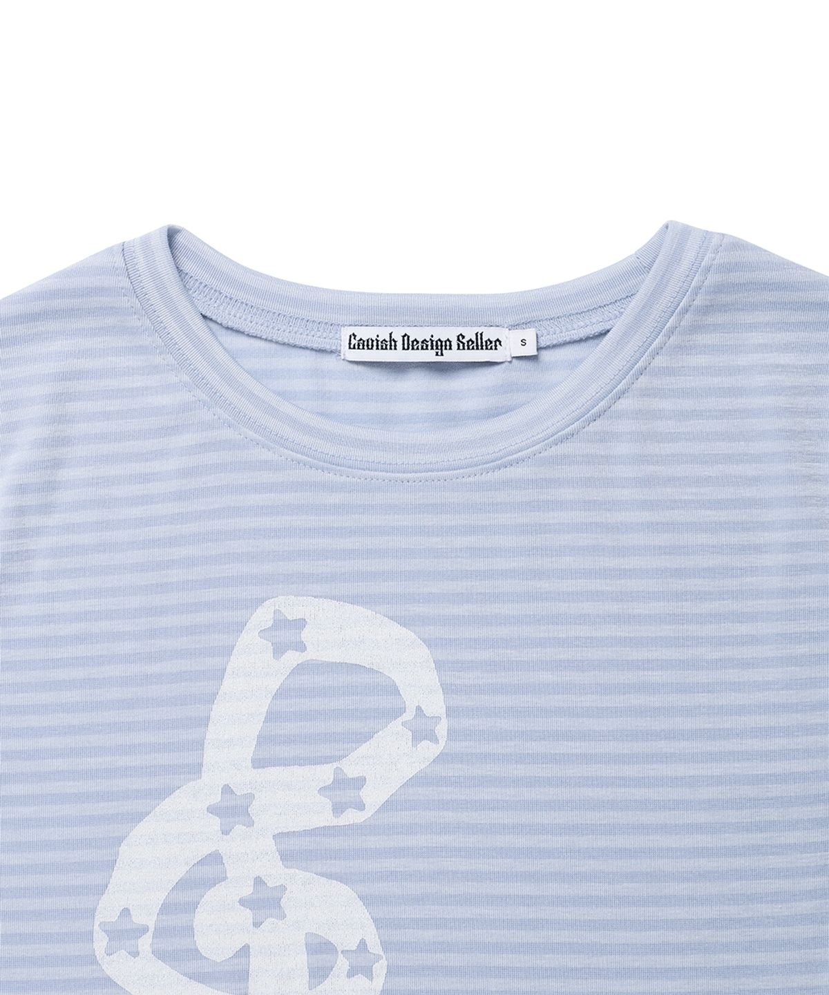 카비시(CAVISH) STRIPED MUSIC NOTE LS TEE BLUE(CV2GFFT554A)