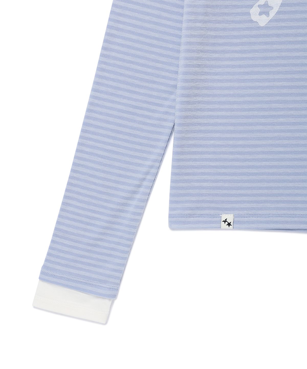 카비시(CAVISH) STRIPED MUSIC NOTE LS TEE BLUE(CV2GFFT554A)