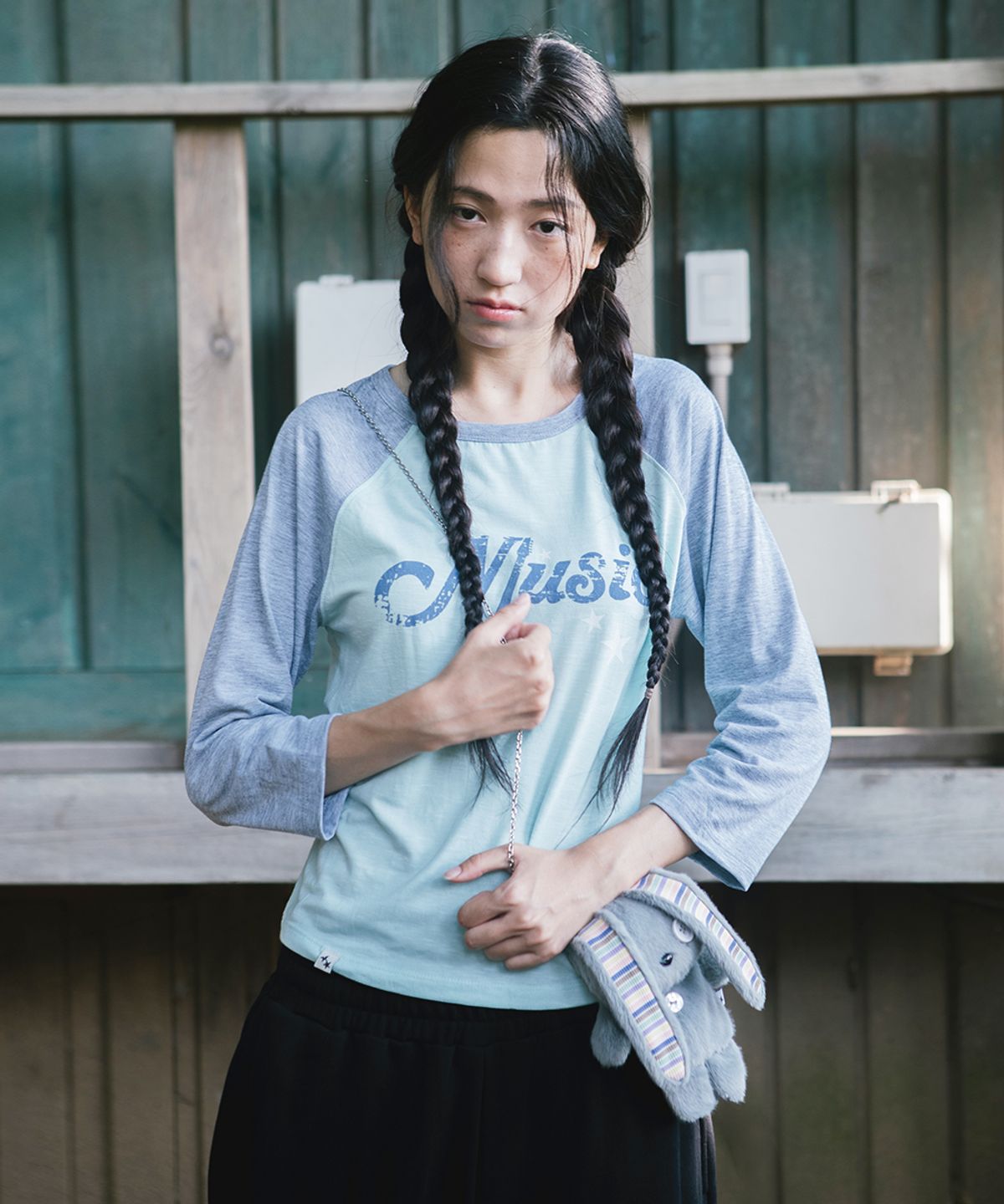 카비시(CAVISH) VINTAGE MUSIC RAGLAN TEE MINT(CV2GFFT551A)