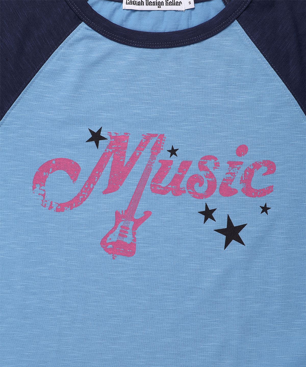 카비시(CAVISH) VINTAGE MUSIC RAGLAN TEE BLUE(CV2GFFT551A)