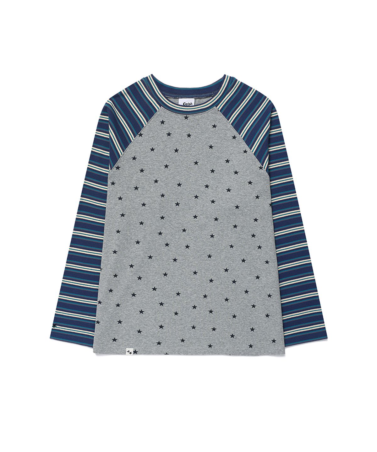 카비시(CAVISH) STRIPED STAR RAGLAN LS TEE BLUE(CV2GFFT561A)