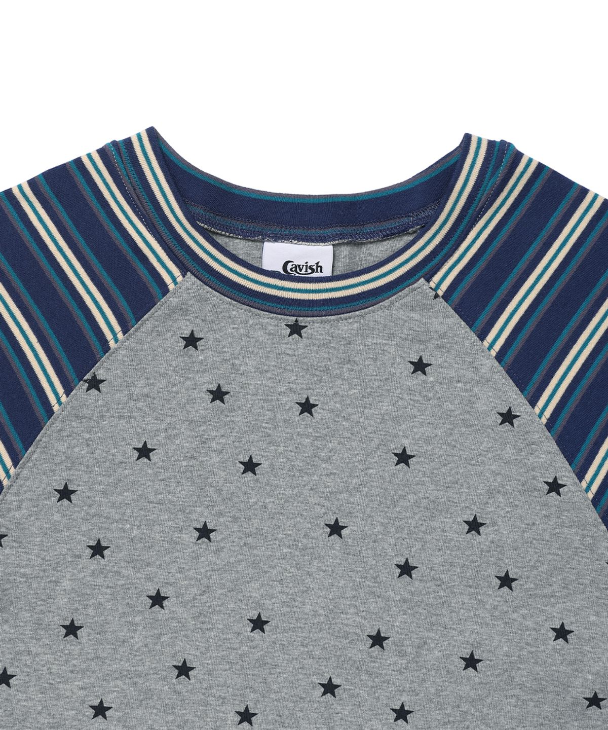 카비시(CAVISH) STRIPED STAR RAGLAN LS TEE BLUE(CV2GFFT561A)