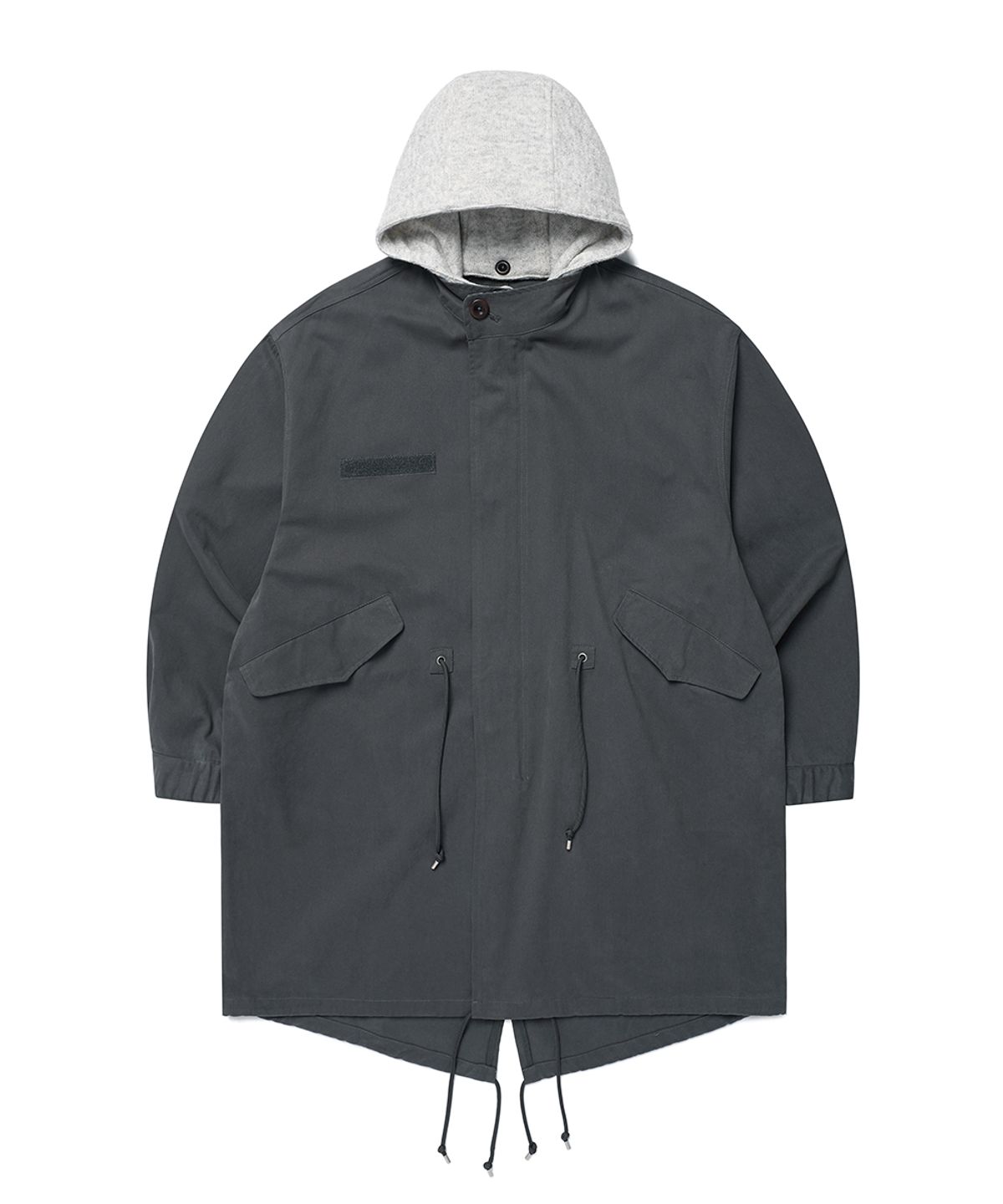 카비시(CAVISH) CHECK HOODED FISHTAIL JACKET CHARCOAL(CV2GFFB960A)
