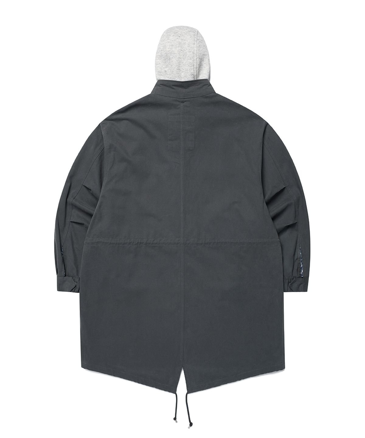 카비시(CAVISH) CHECK HOODED FISHTAIL JACKET CHARCOAL(CV2GFFB960A)