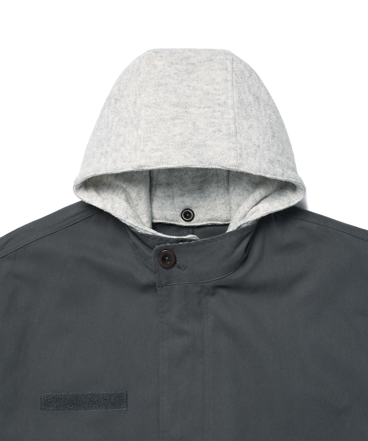 카비시(CAVISH) CHECK HOODED FISHTAIL JACKET CHARCOAL(CV2GFFB960A)