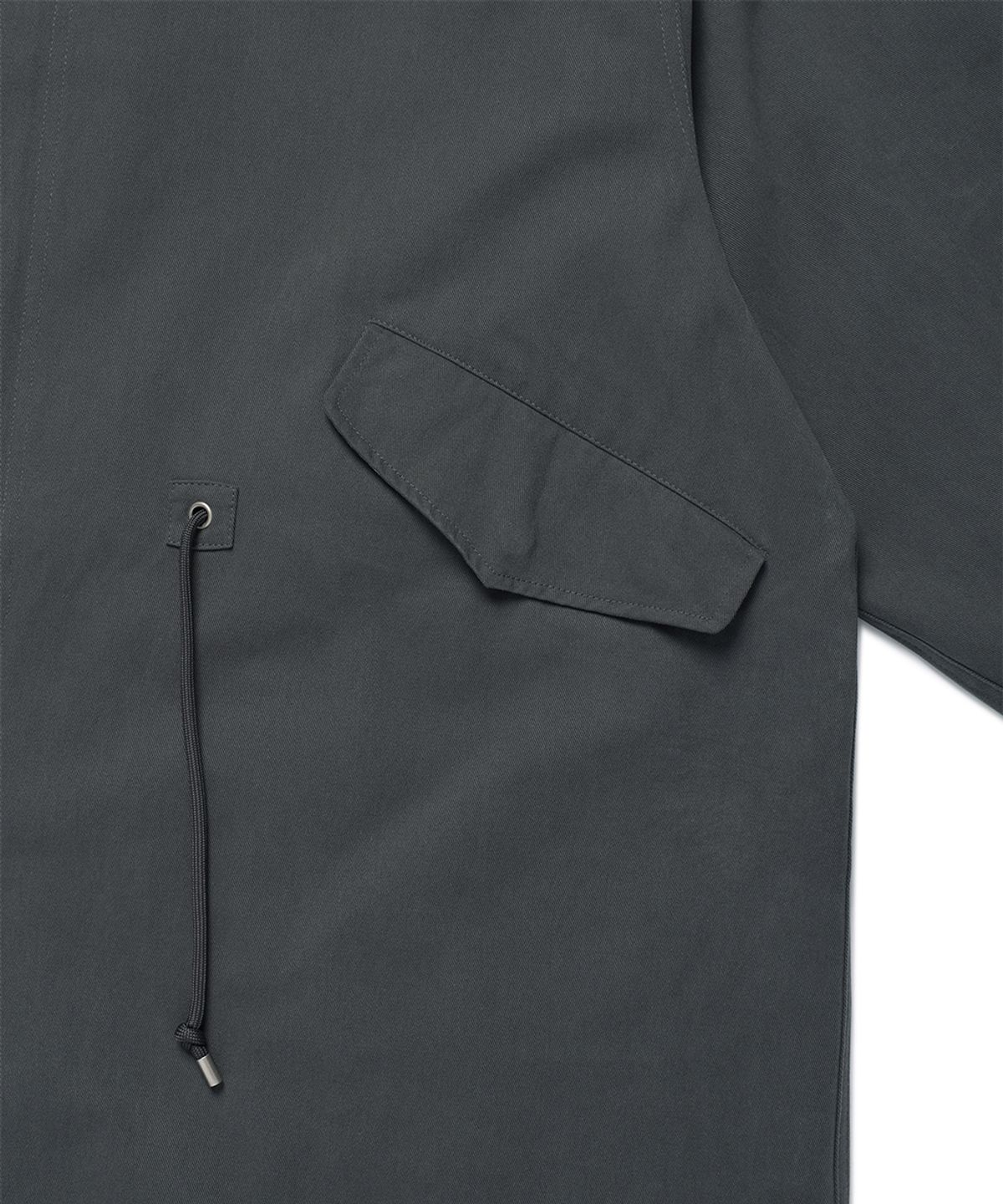 카비시(CAVISH) CHECK HOODED FISHTAIL JACKET CHARCOAL(CV2GFFB960A)