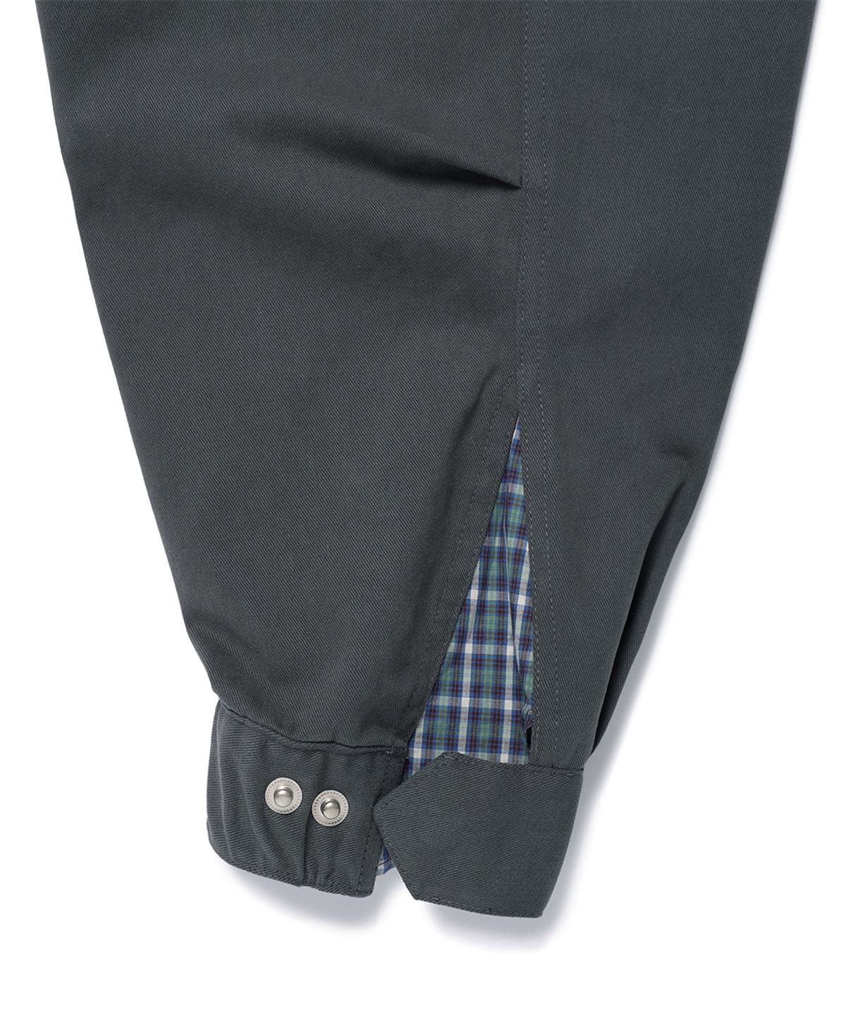 카비시(CAVISH) CHECK HOODED FISHTAIL JACKET CHARCOAL(CV2GFFB960A)