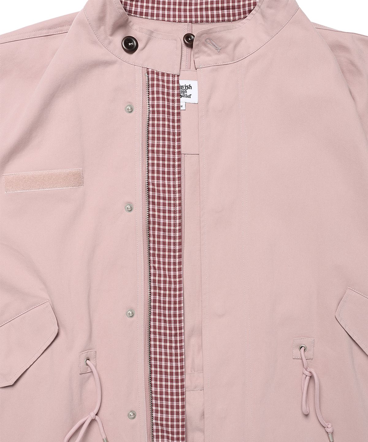 카비시(CAVISH) CHECK HOODED FISHTAIL JACKET PINK(CV2GFFB960A)