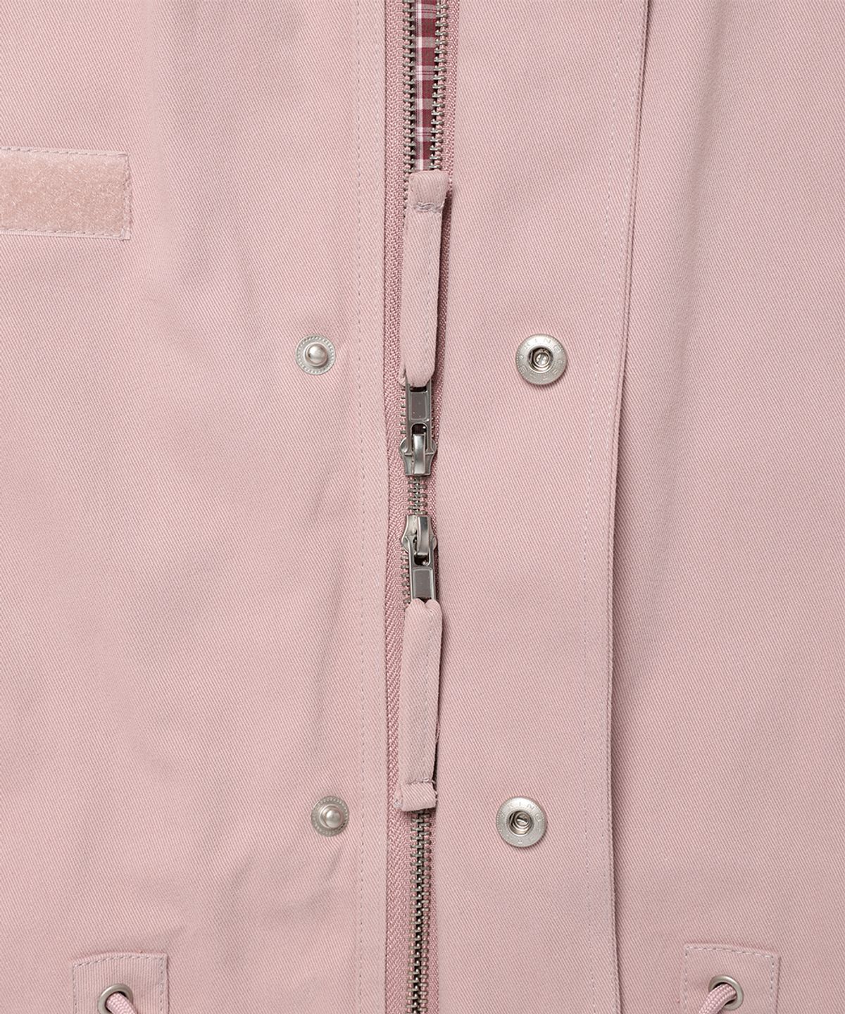 카비시(CAVISH) CHECK HOODED FISHTAIL JACKET PINK(CV2GFFB960A)