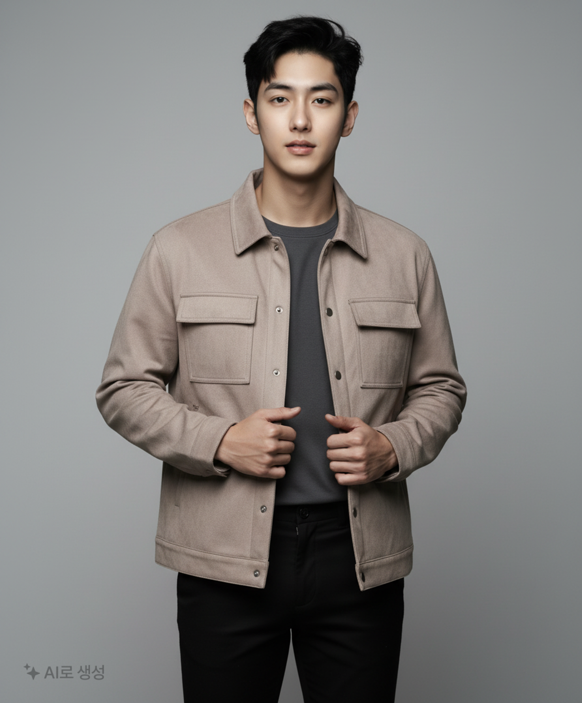 더니트컴퍼니(THEKNITCOMPANY) 포켓 스웨이드 트러커 L