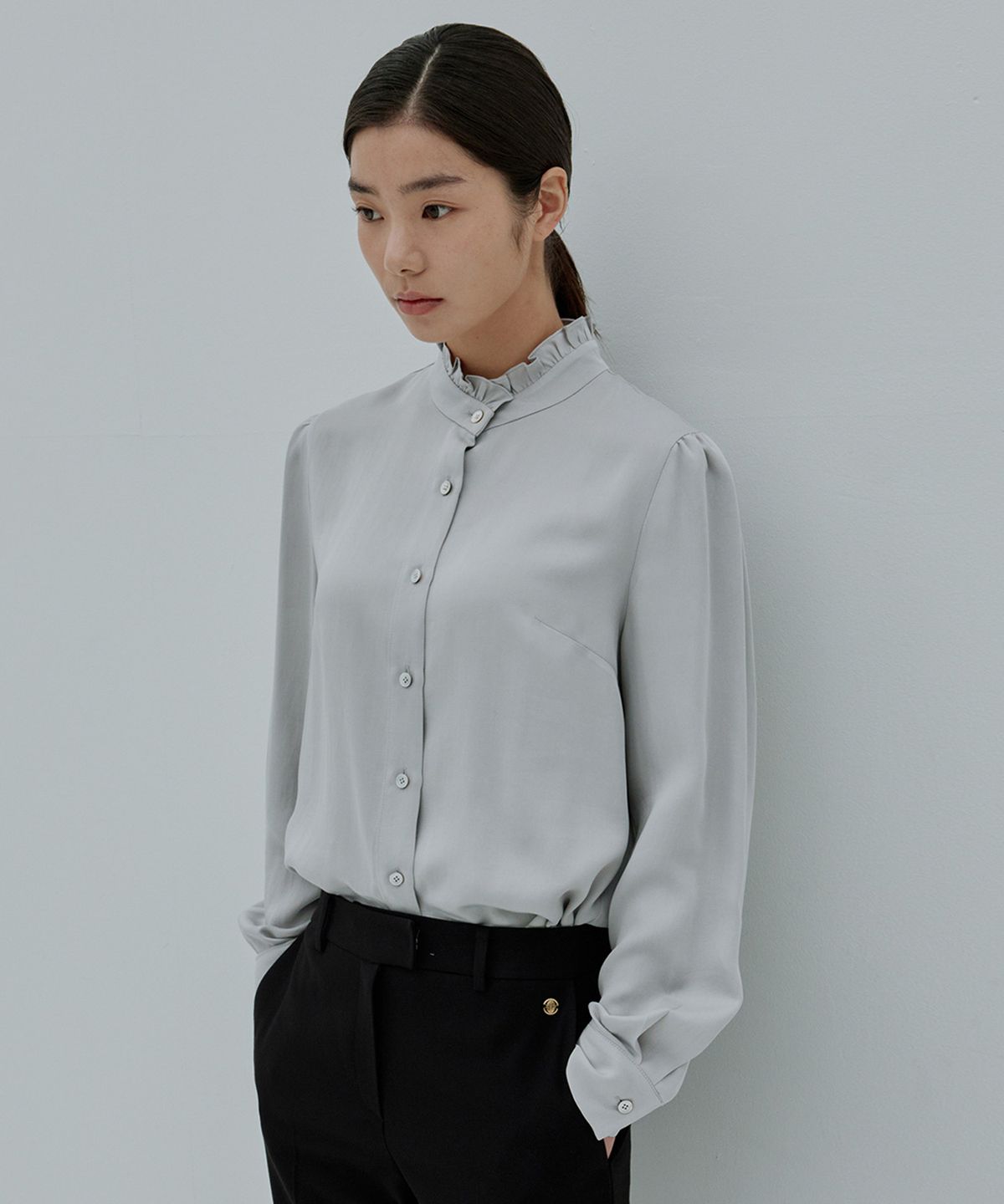 토와브(TOWAV) LUNE FRILL BLOUSE