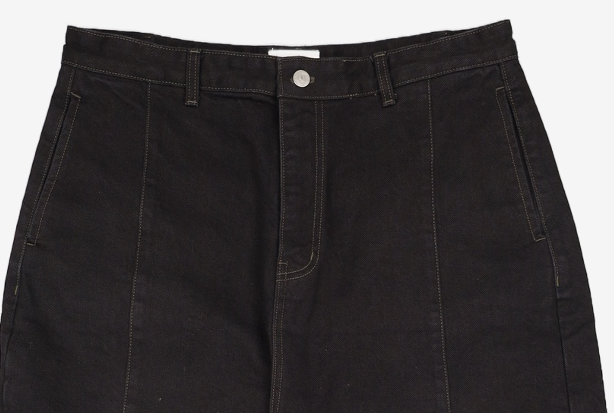 이에이(IEY) MAXI FILO DENIM PANTS Black L