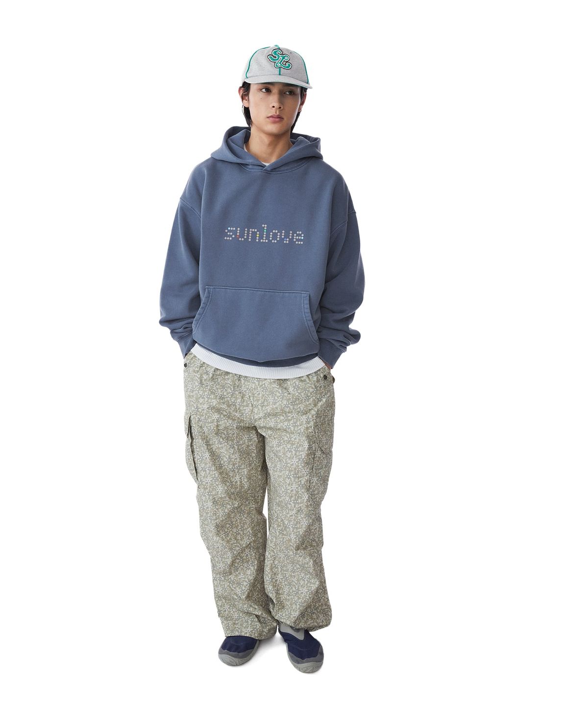 썬러브투어(SUNLOVETOUR) Dots Brushed Hoodie Heather Grey