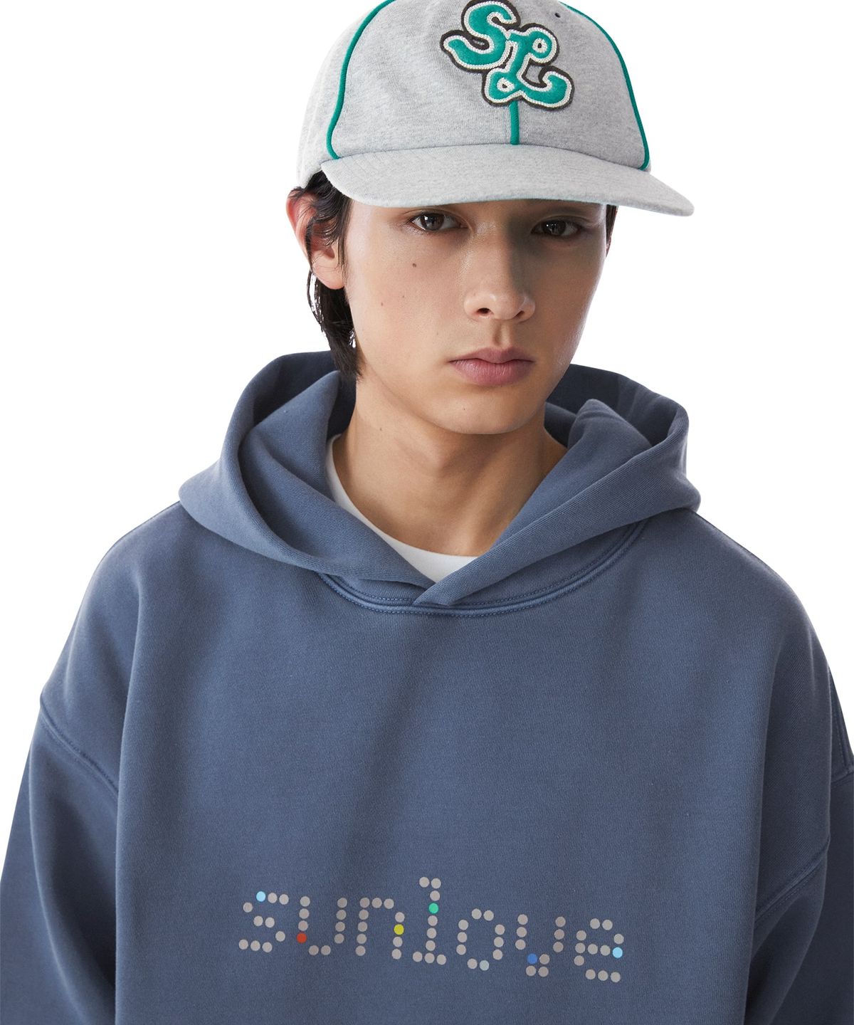 썬러브투어(SUNLOVETOUR) Dots Brushed Hoodie Heather Grey