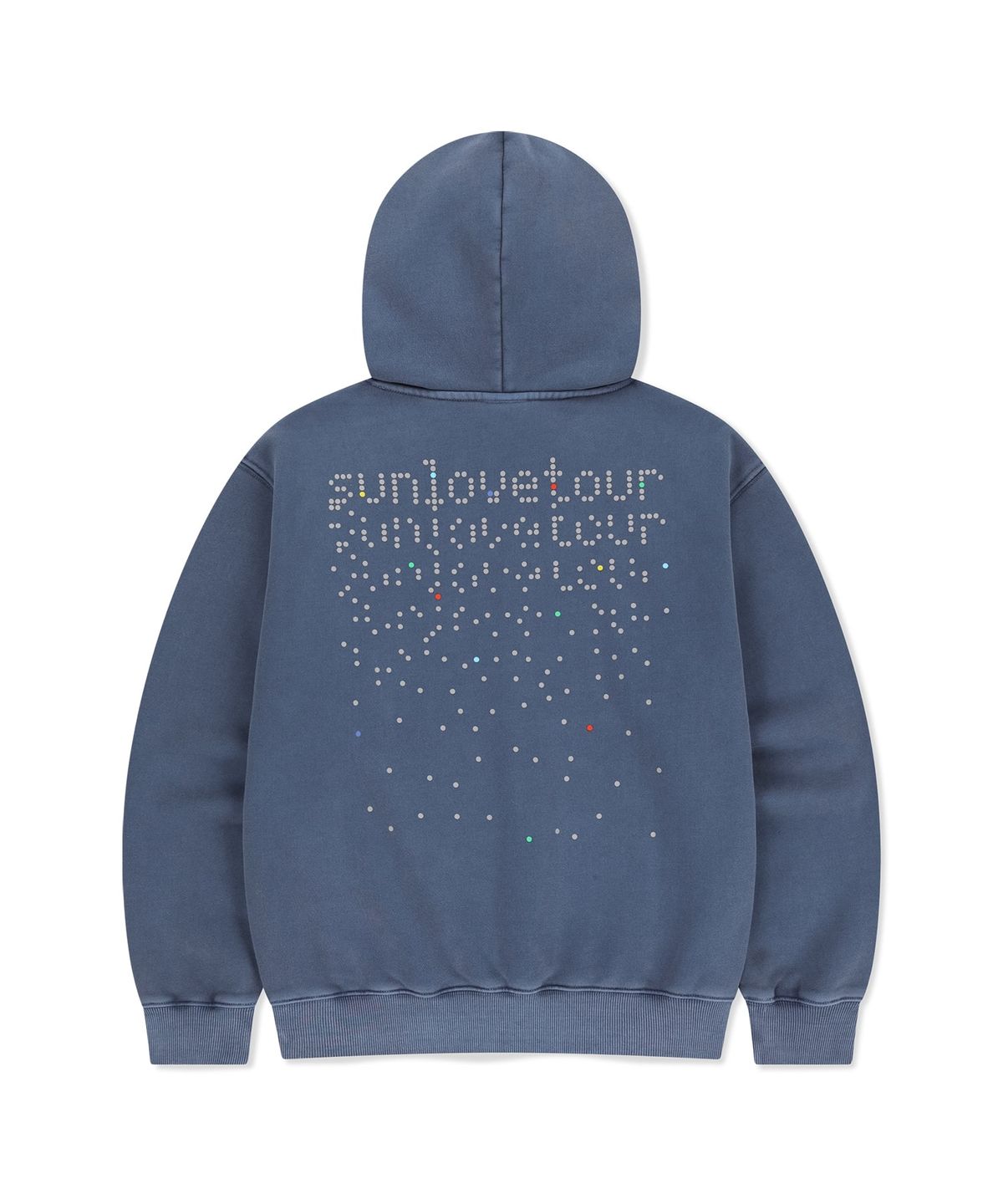 썬러브투어(SUNLOVETOUR) Dots Brushed Hoodie Light Navy