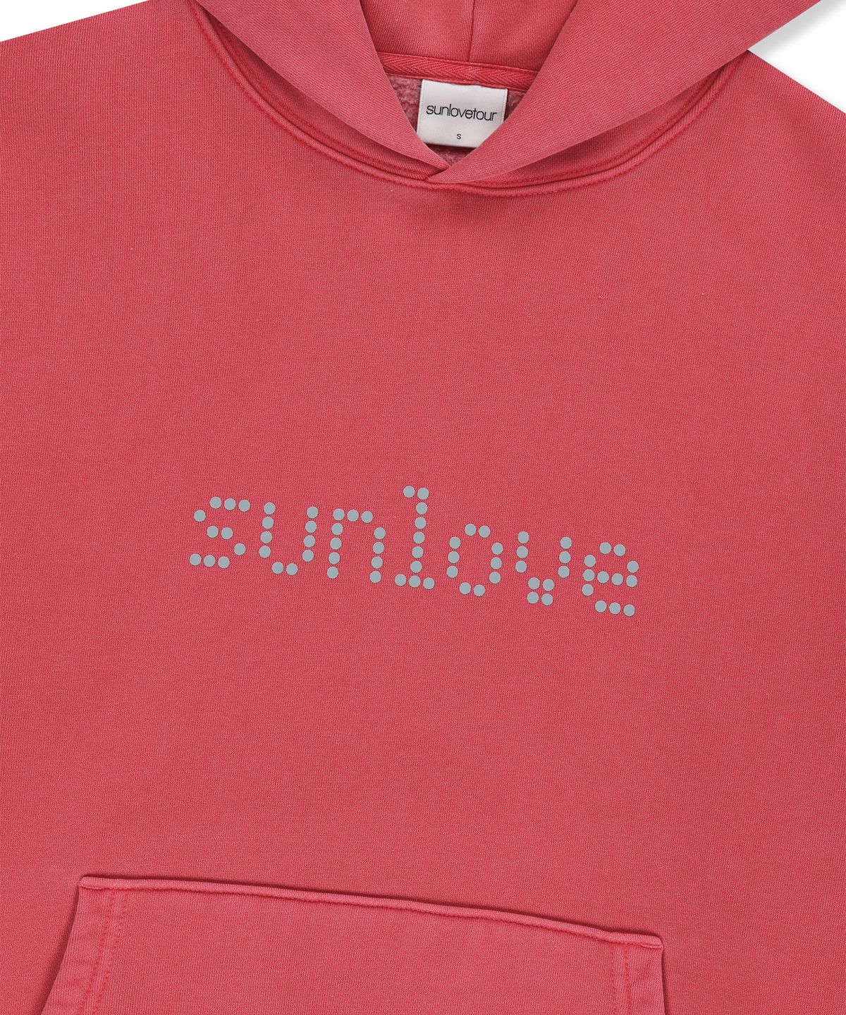 썬러브투어(SUNLOVETOUR) Dots Brushed Hoodie Pink