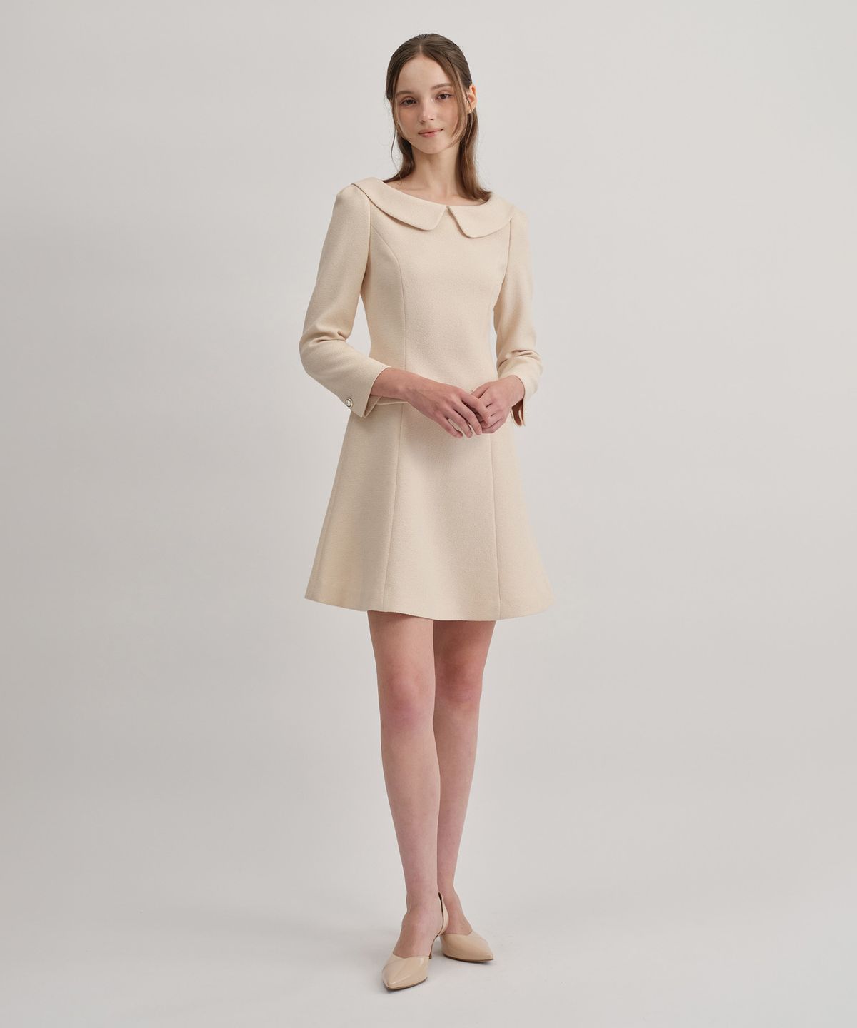 토와브(TOWAV) RONNIE MINI DRESS_CREAM