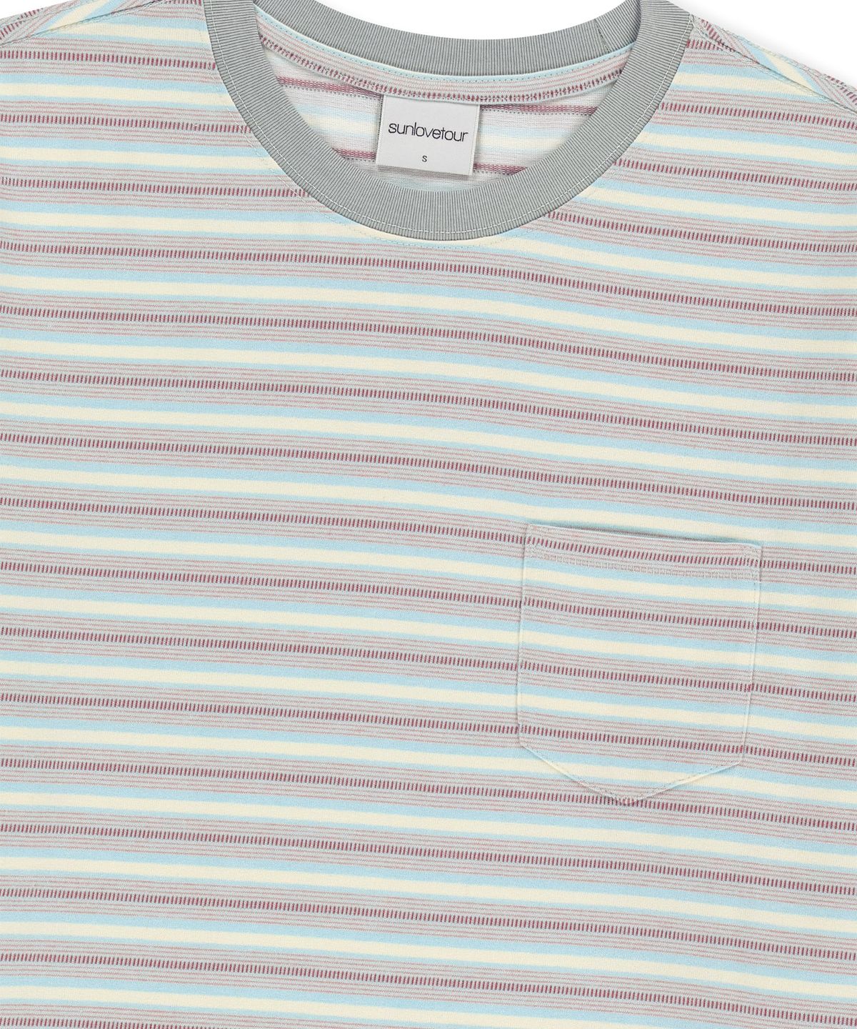 썬러브투어(SUNLOVETOUR) Dash Stripe LS Tee Light Blue
