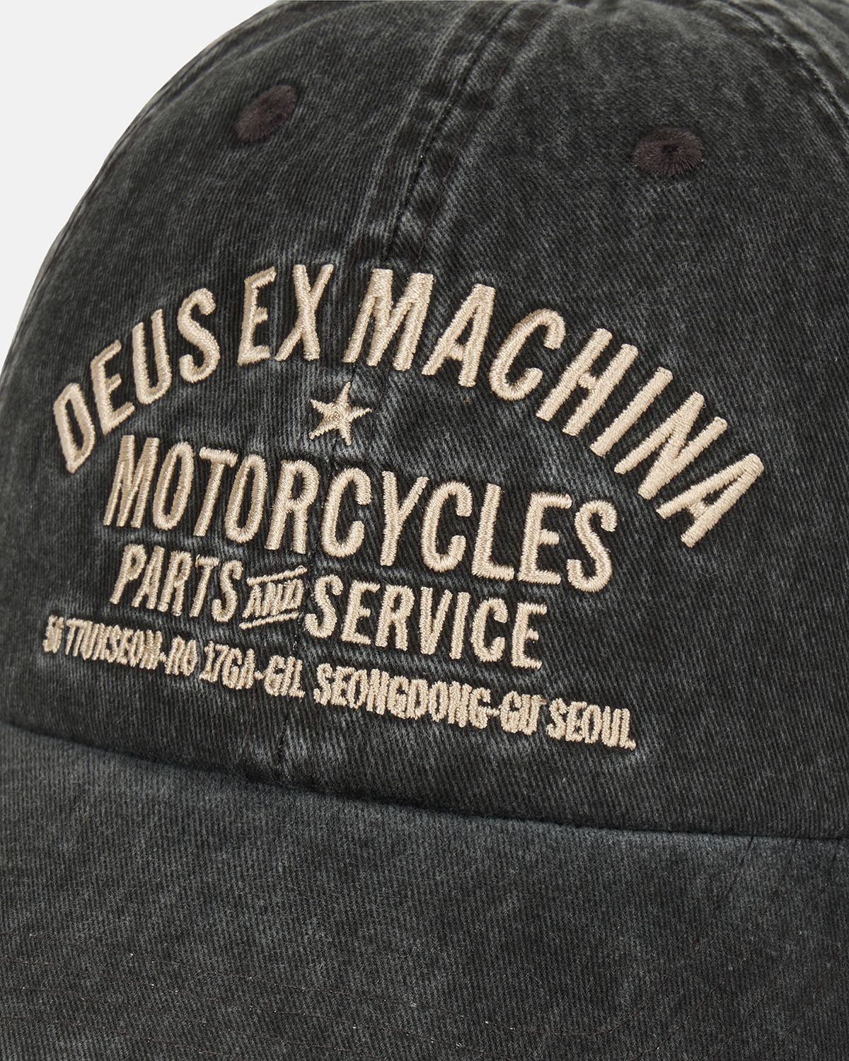 데우스 엑스 마키나(DEUS EX MACHINA) Dyed Seoul Original Address Cap_Black