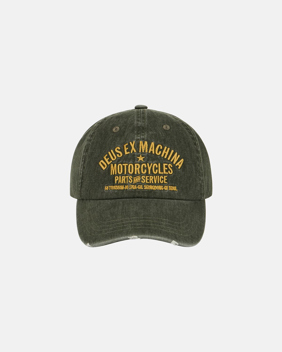 데우스 엑스 마키나(DEUS EX MACHINA) Dyed Seoul Original Address Cap_Khaki