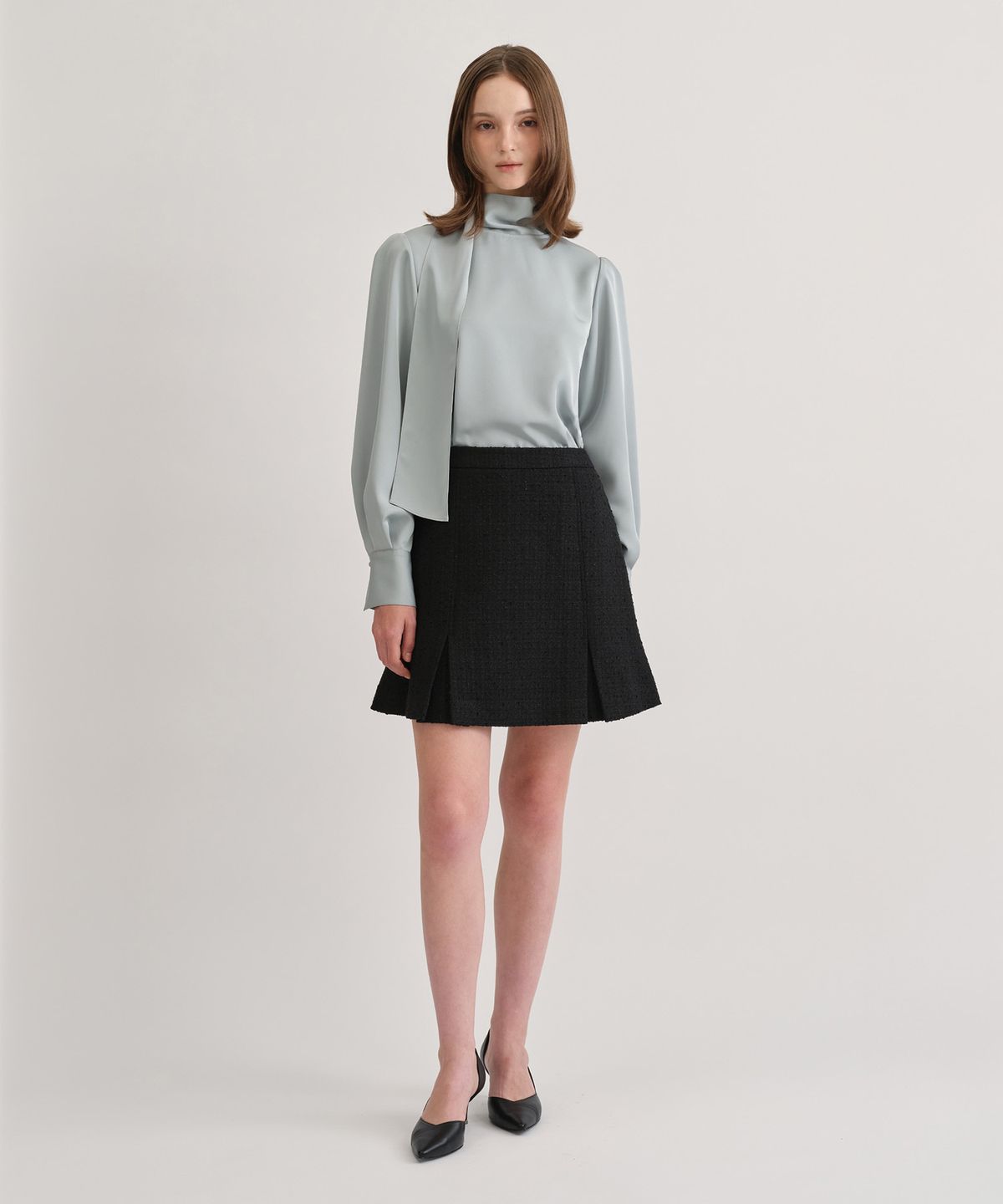 토와브(TOWAV) LEMAY TWEED SKIRT_BLACK