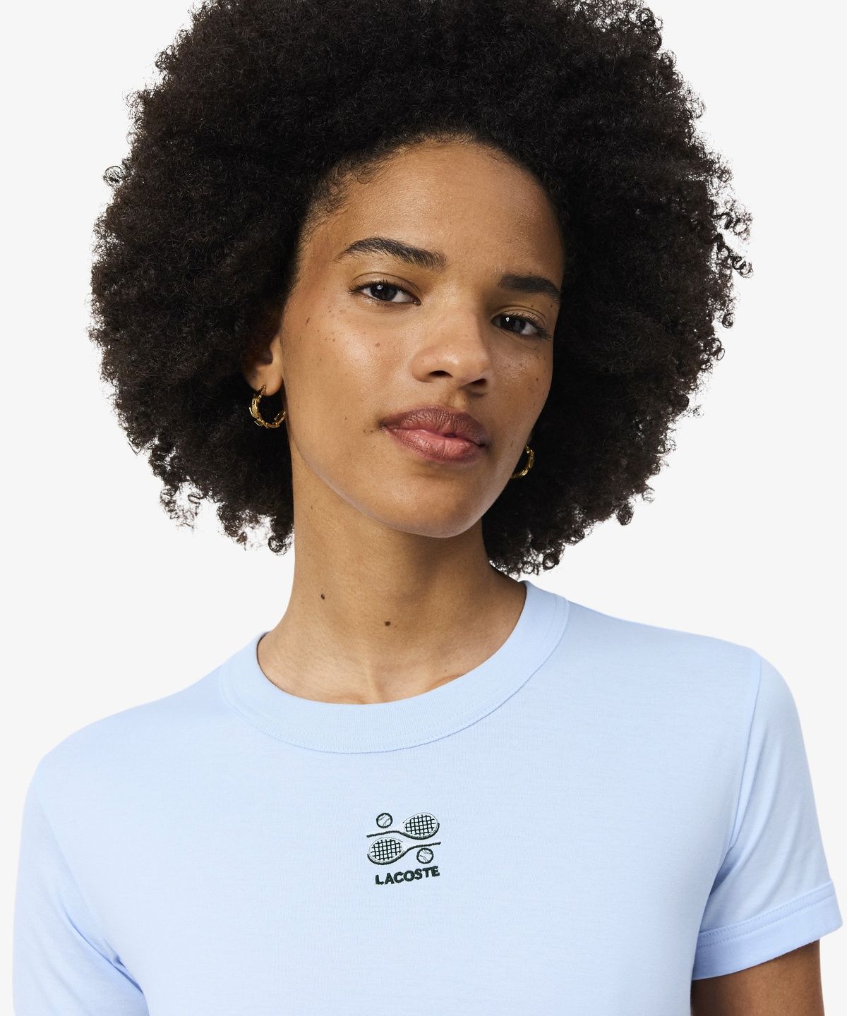 라코스테(LACOSTE) 여성 테니스로고 슬림핏 반팔 티셔츠 TF9194-56N T01