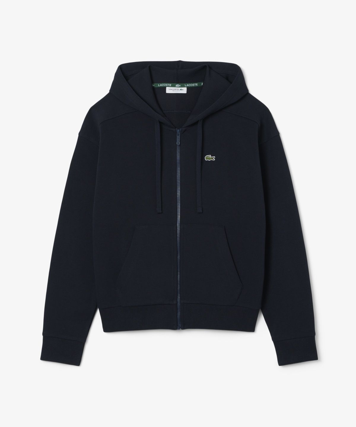 라코스테(LACOSTE) 여성 더블페이스 피케 후드집업 스웻셔츠 SF5272-56N HDE