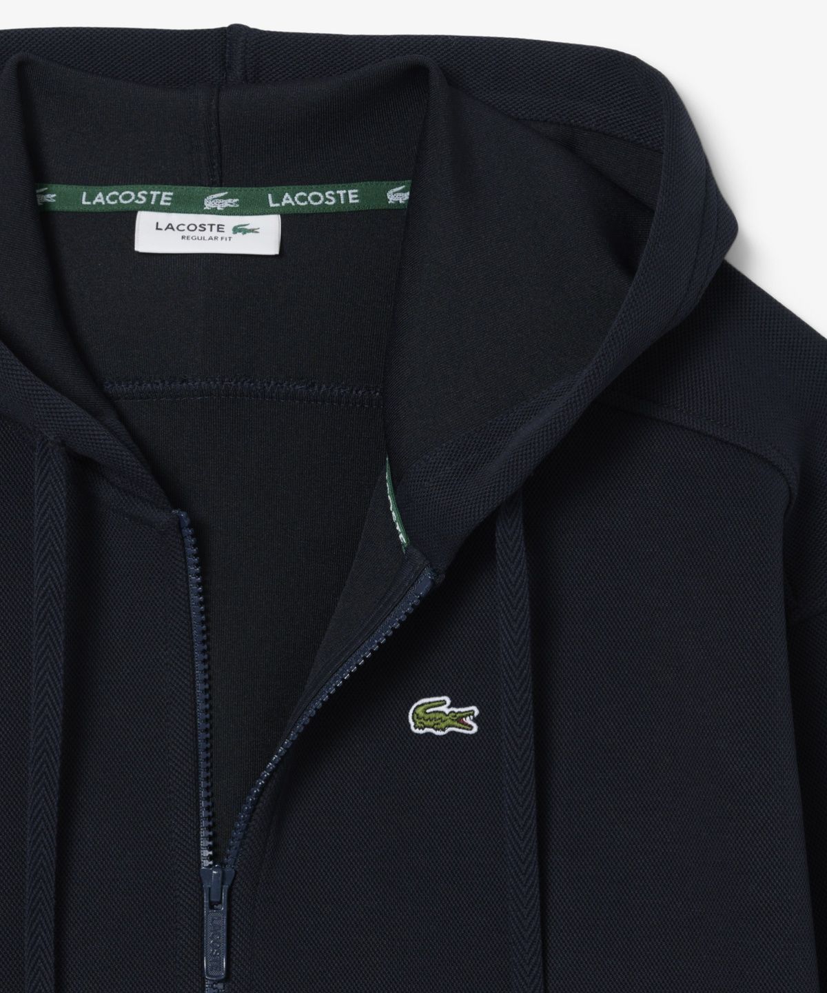 라코스테(LACOSTE) 여성 더블페이스 피케 후드집업 스웻셔츠 SF5272-56N HDE