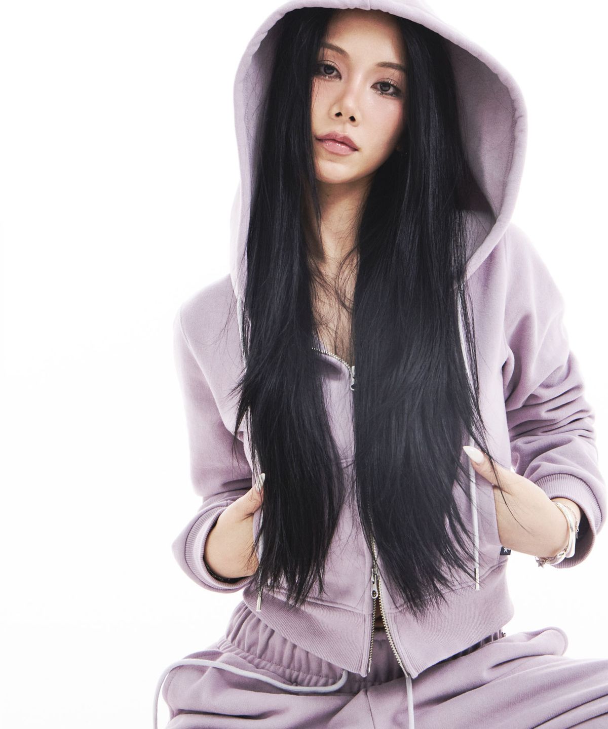 시데라(SIDERA) Star Stud Hoodie [double-fleece 양기모/ Indie Purple]
