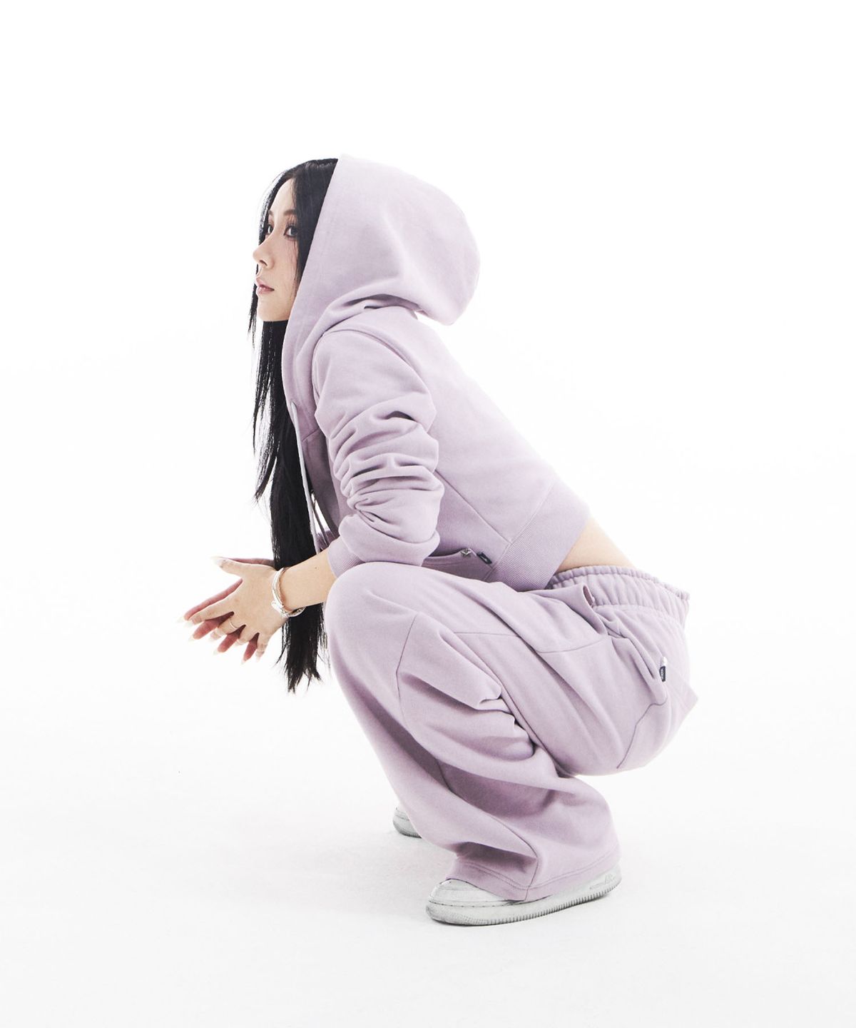 시데라(SIDERA) Star Stud Hoodie [double-fleece 양기모/ Indie Purple]