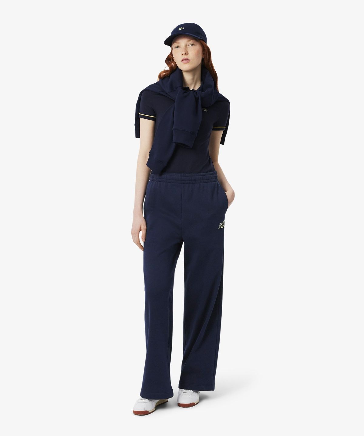 라코스테(LACOSTE) 여성 플리스 세미와이드 트랙 팬츠 XF5436-56N 166
