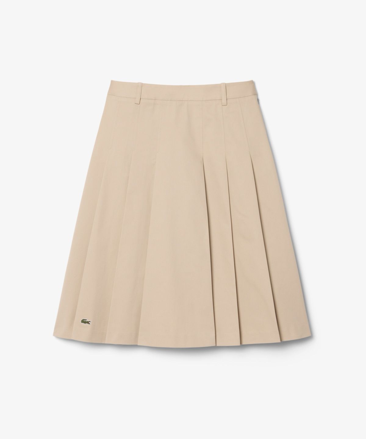 라코스테(LACOSTE) 여성 미디기장 코튼 플리츠 스커트 JF8319-56N X6F