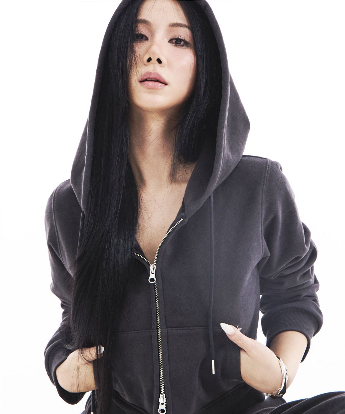 시데라(SIDERA) Star Stud Hoodie [double-fleece 양기모/Deep Gray]