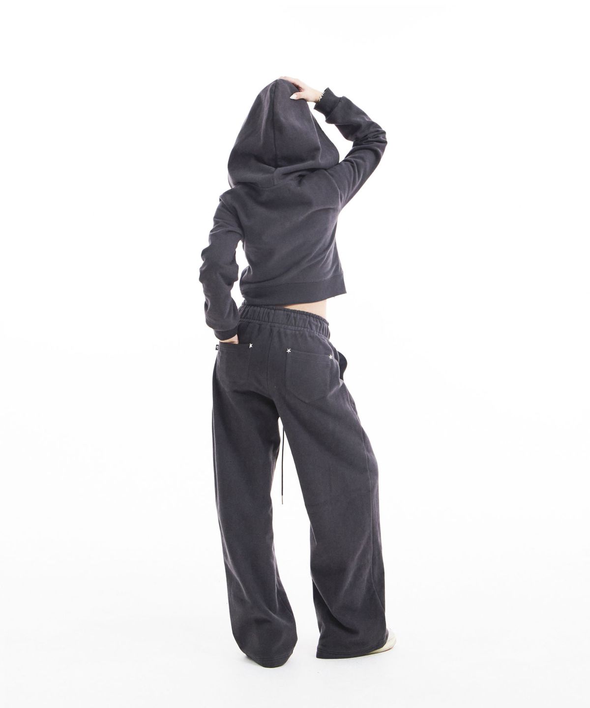 시데라(SIDERA) Star Stud Hoodie [double-fleece 양기모/Deep Gray]