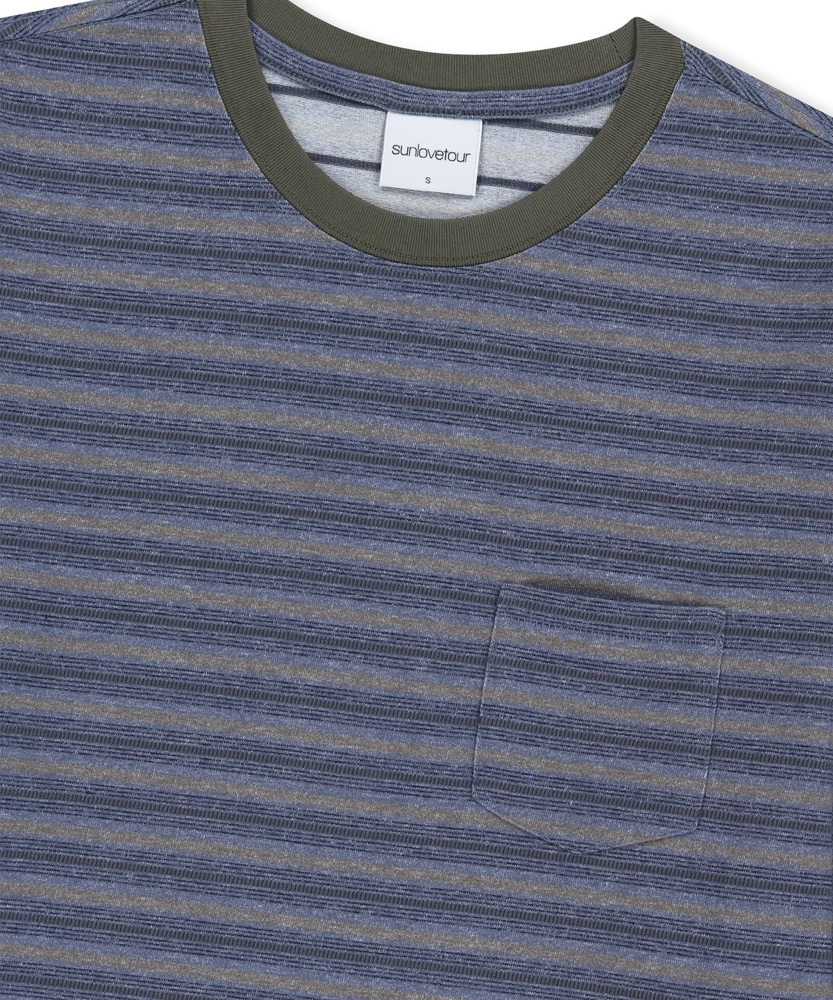 썬러브투어(SUNLOVETOUR) Dash Stripe LS Tee Navy