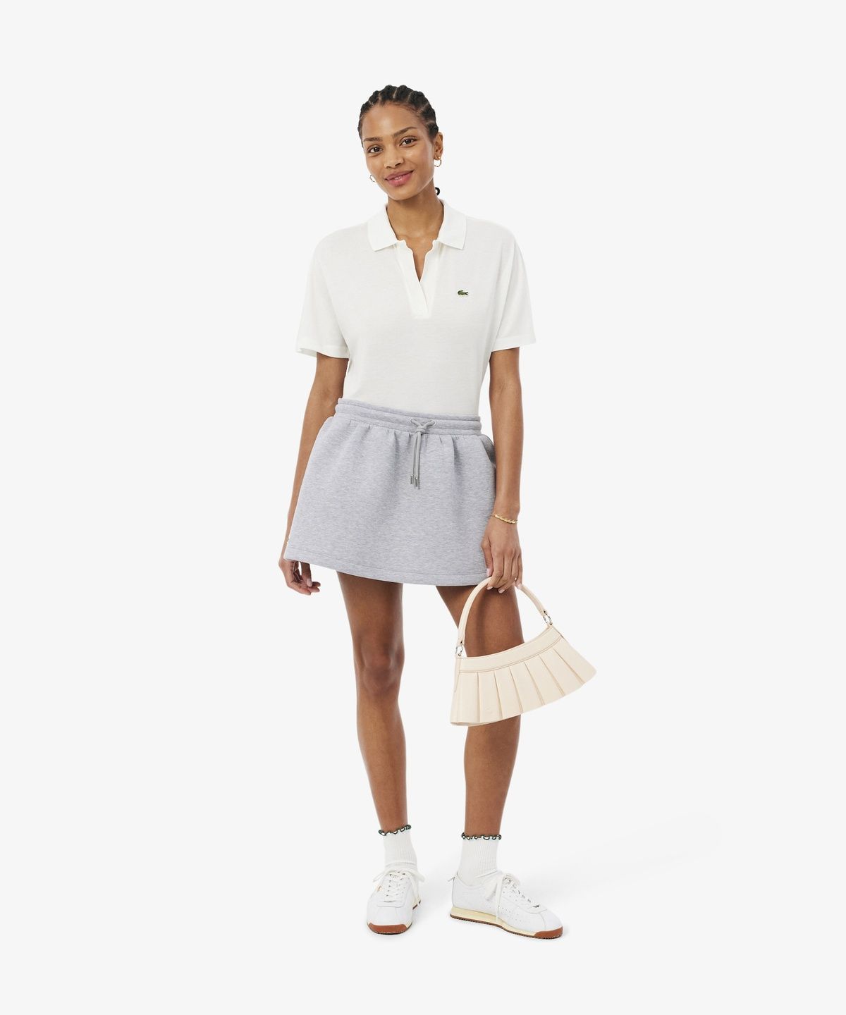 라코스테(LACOSTE) 여성 밴딩 플레어 미니 스커트 JF8668-56N CCA