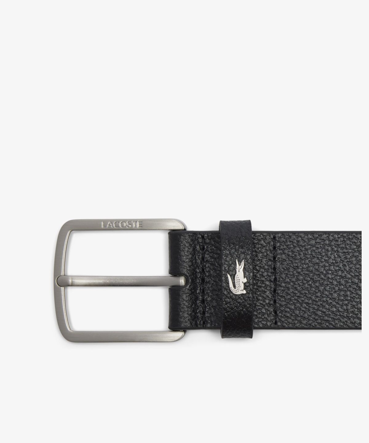 라코스테(LACOSTE) 남성 엘레강스 35MM 실버크록 가죽벨트 RC4090M56N 000