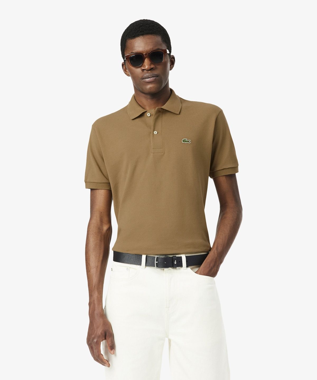 라코스테(LACOSTE) 남성 엘레강스 35MM 실버크록 가죽벨트 RC4090M56N 000