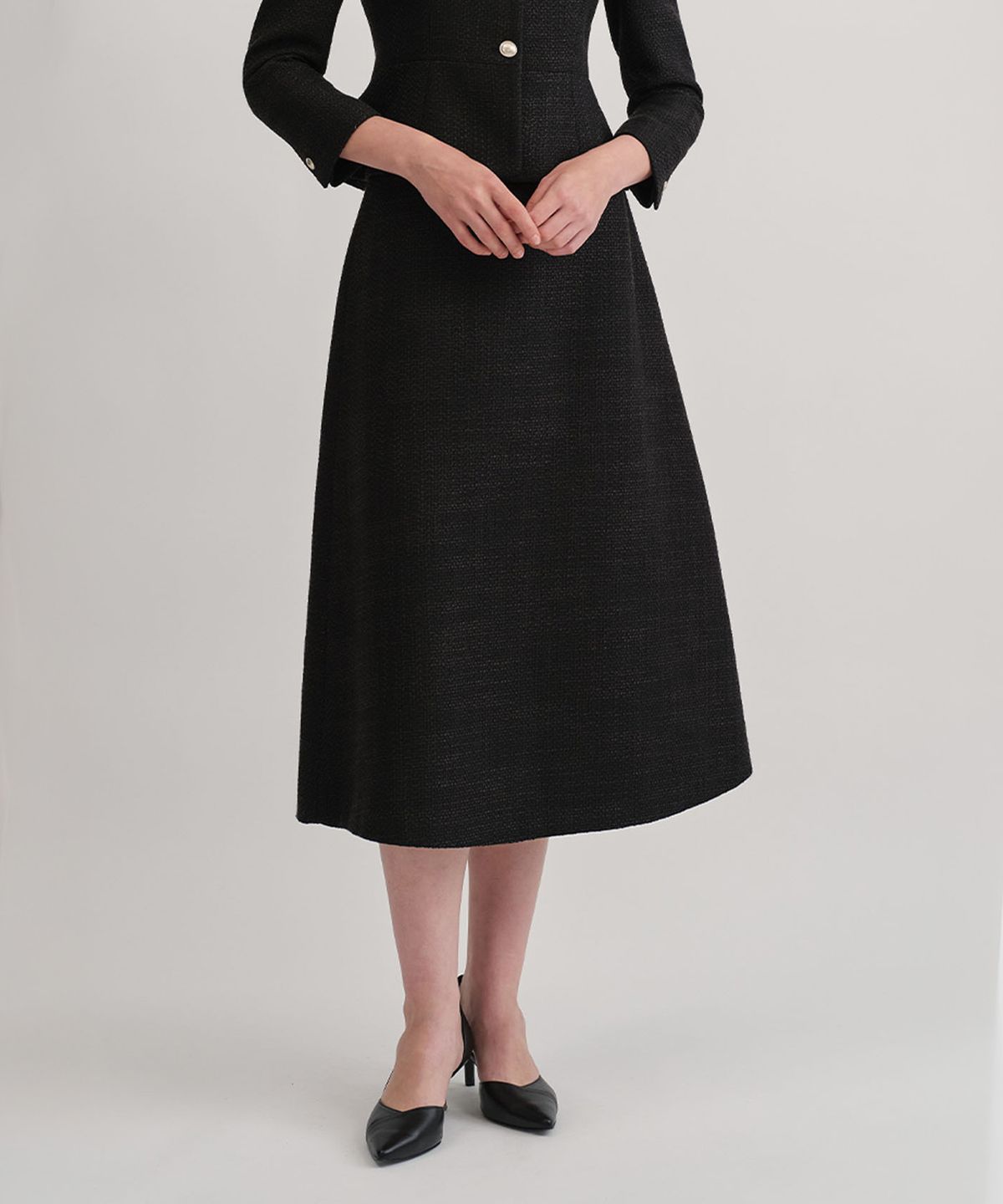 토와브(TOWAV) INA FLARE SKIRT_BLACK