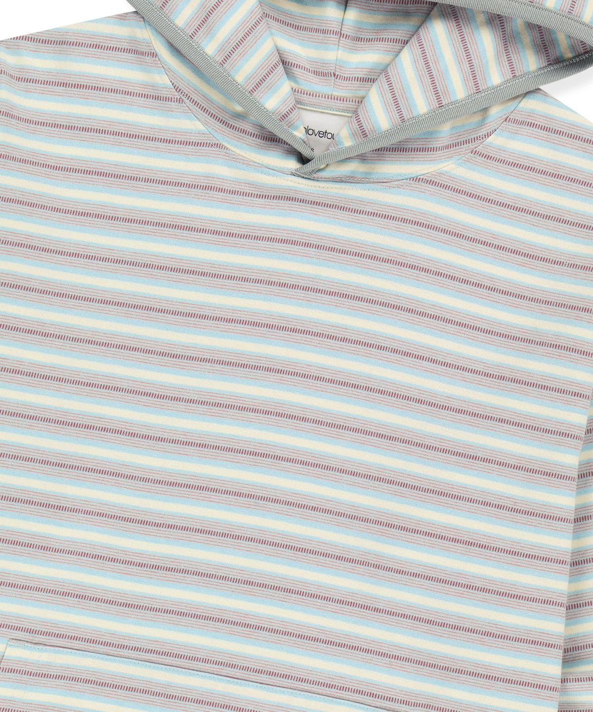 썬러브투어(SUNLOVETOUR) Dash Stripe Hooded LS Tee Light Blue