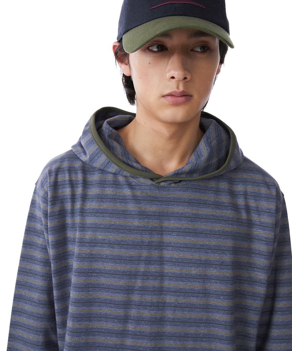 썬러브투어(SUNLOVETOUR) Dash Stripe Hooded LS Tee Light Yellow