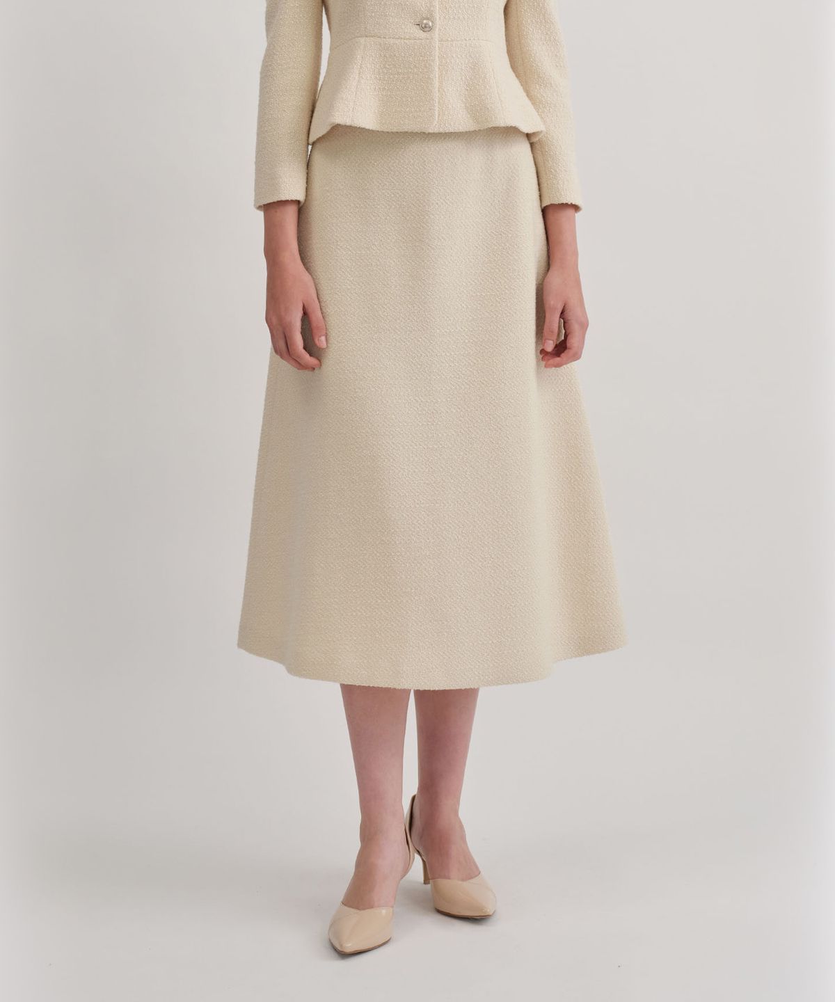 토와브(TOWAV) INA FLARE SKIRT_CREAM