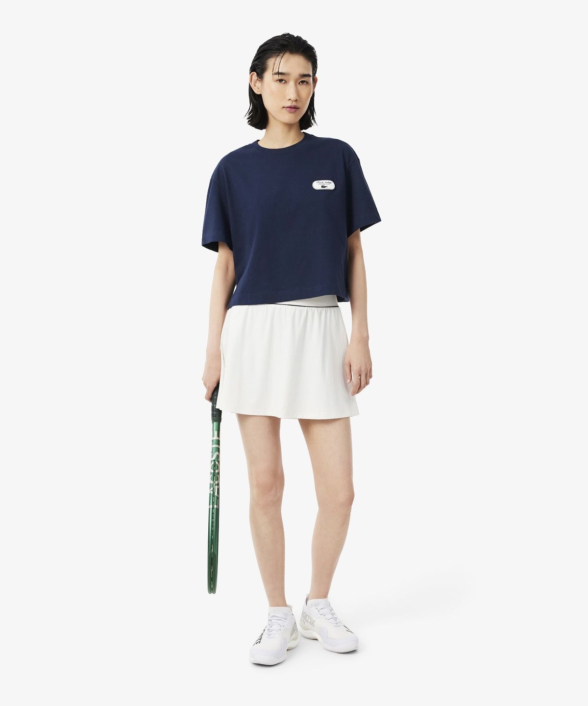 라코스테(LACOSTE) 여성 테니스 헤리티지 크롭 티셔츠 TF1918-56N 166