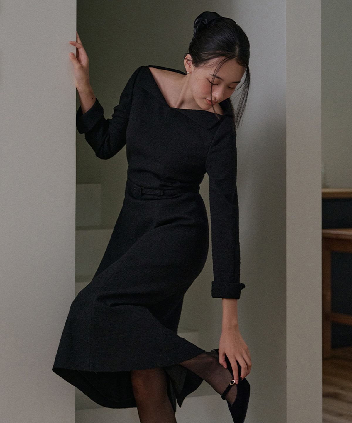 토와브(TOWAV) RUVIAN DRESS_BLACK