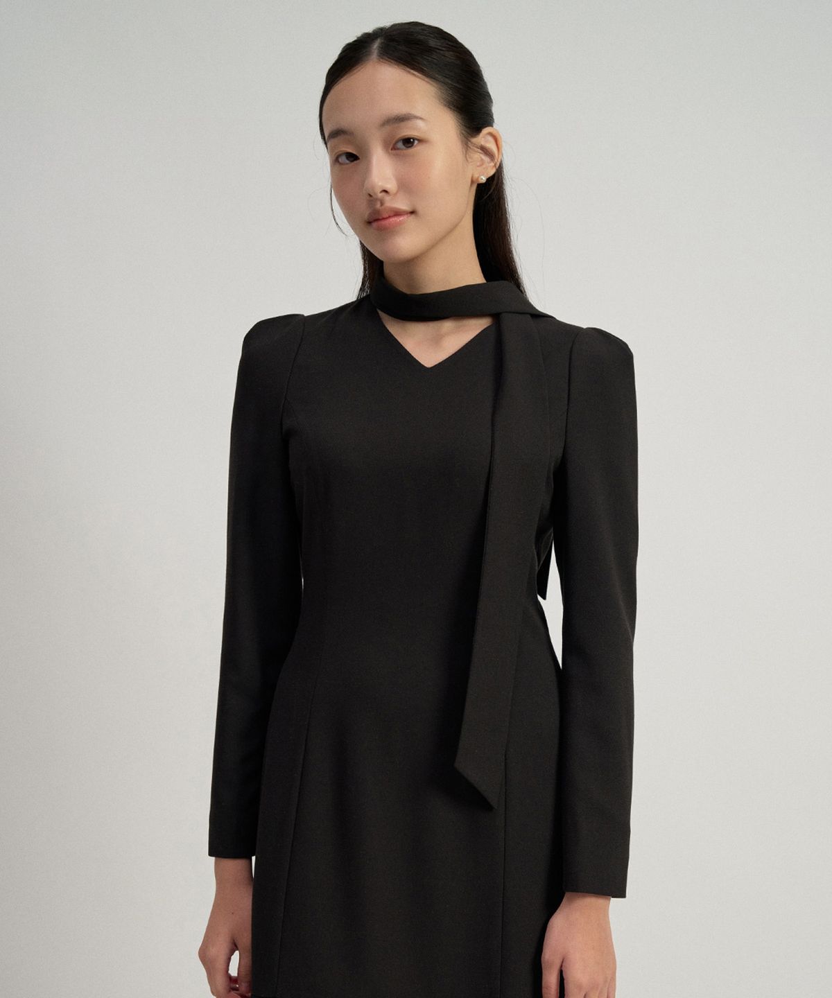 토와브(TOWAV) SELL PLEATS DRESS_BLACK