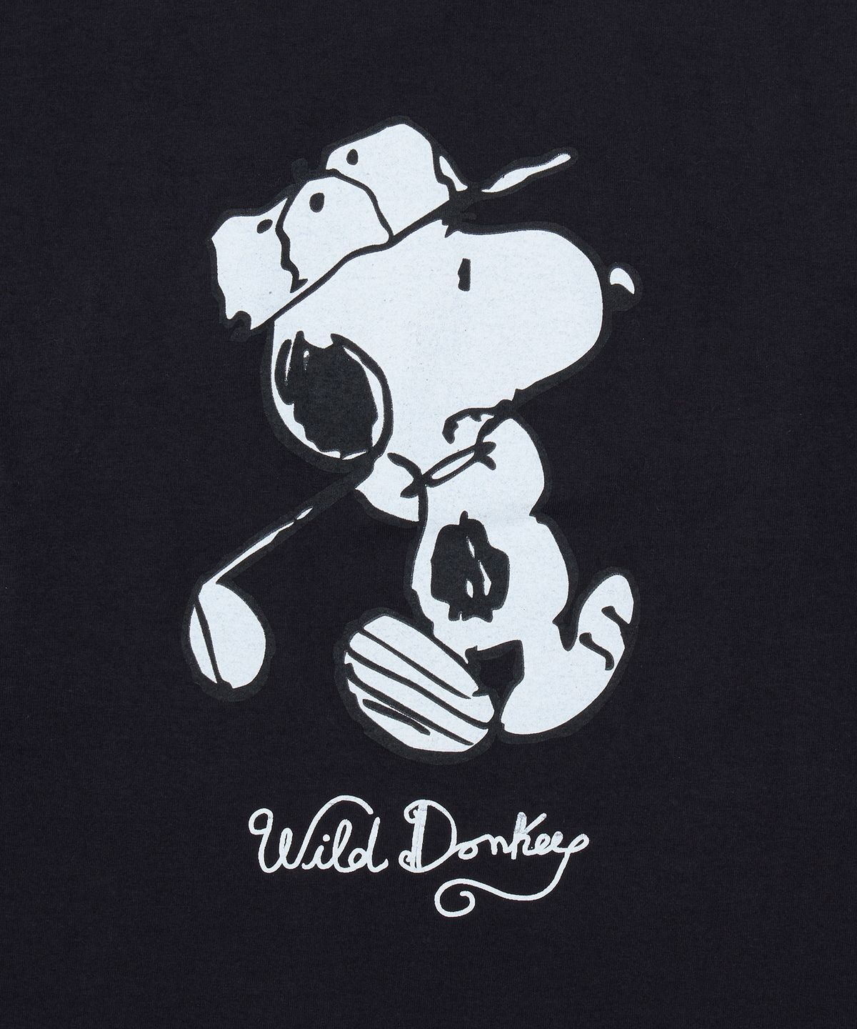 와일드 동키(WILD DONKEY) 스윙 반소매 티셔츠 - 블랙 / WDFW26TS01017